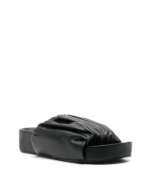 Jil Sander レザー プラットフォームサンダル - サムネイル2