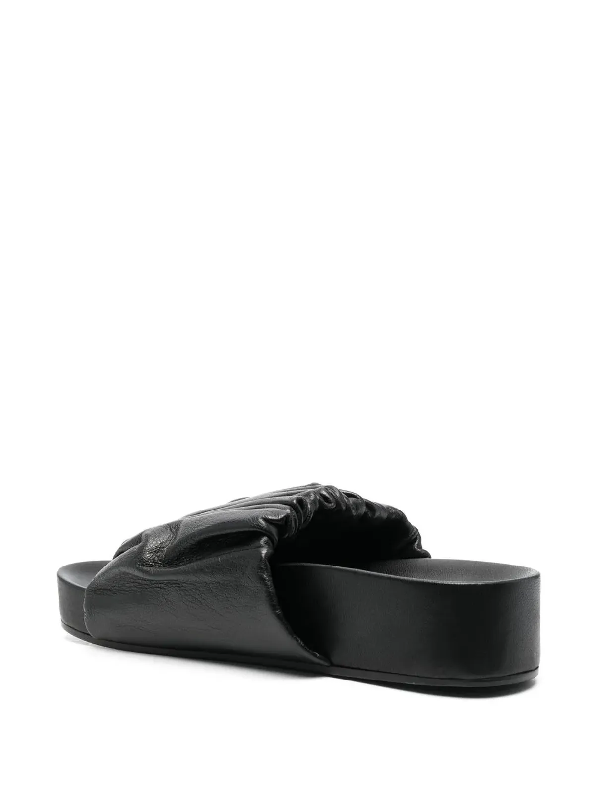 Jil Sander レザー プラットフォームサンダル - 画像3