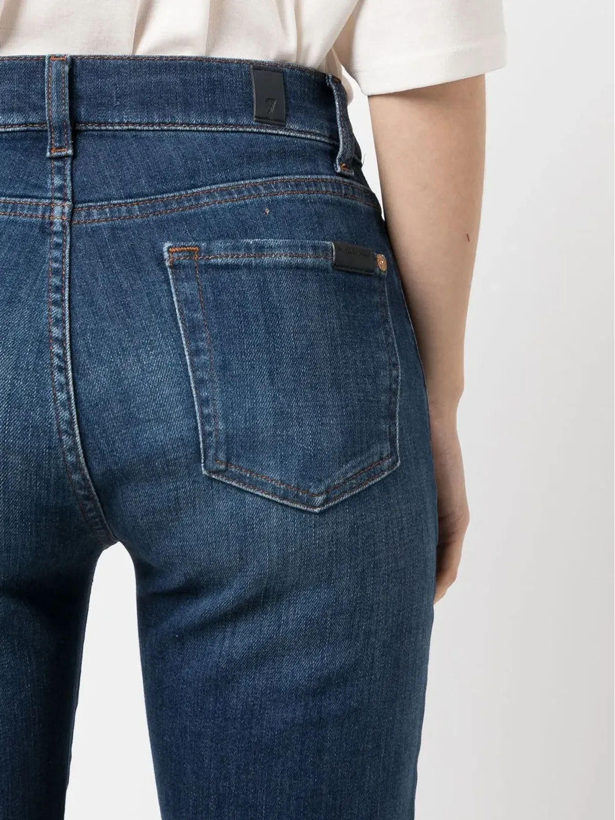 7 For All Mankind ミッドライズ クロップドジーンズ - 画像5