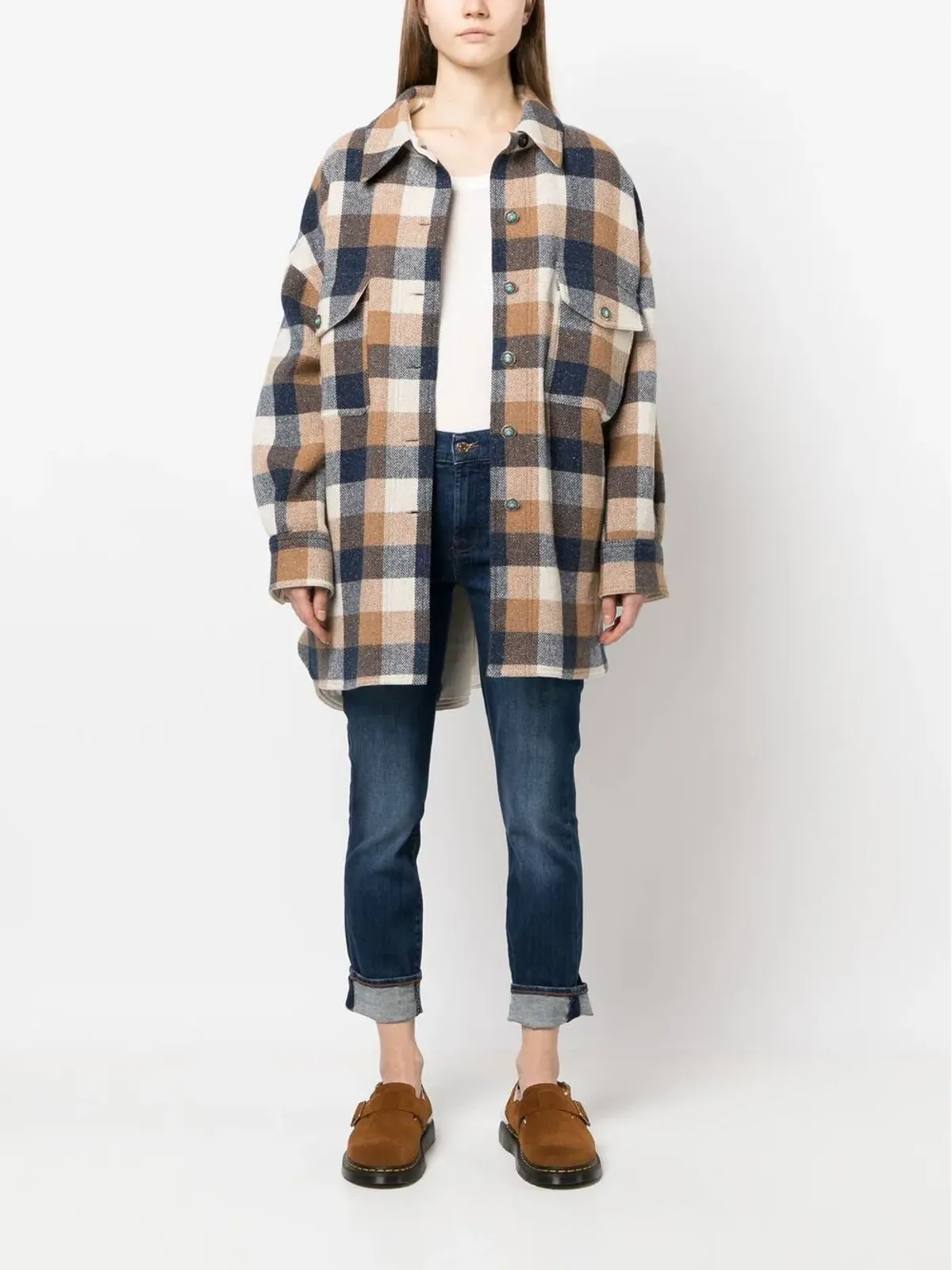 7 For All Mankind ミッドライズ クロップドジーンズ - 画像2