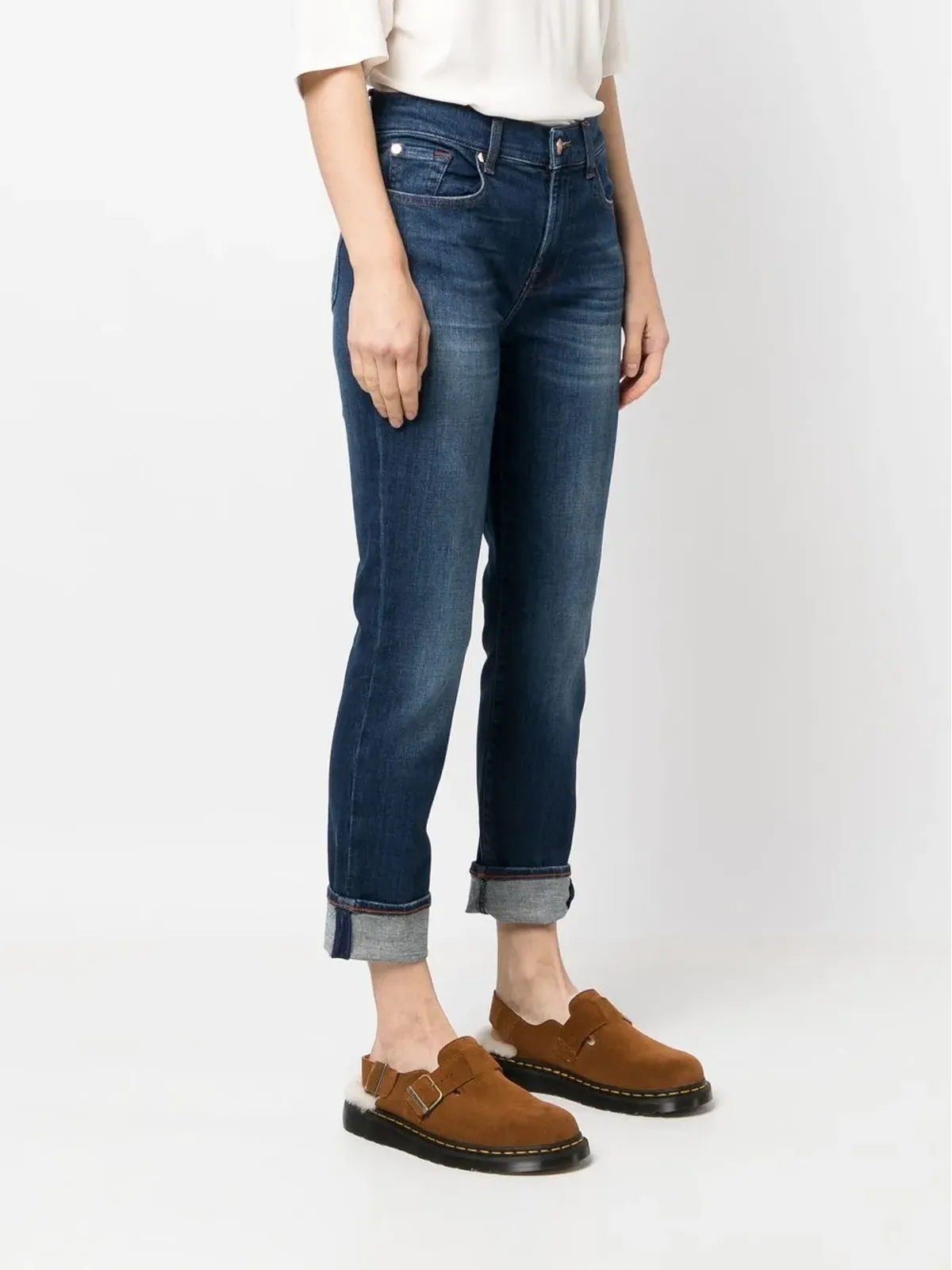 7 For All Mankind ミッドライズ クロップドジーンズ - 画像3