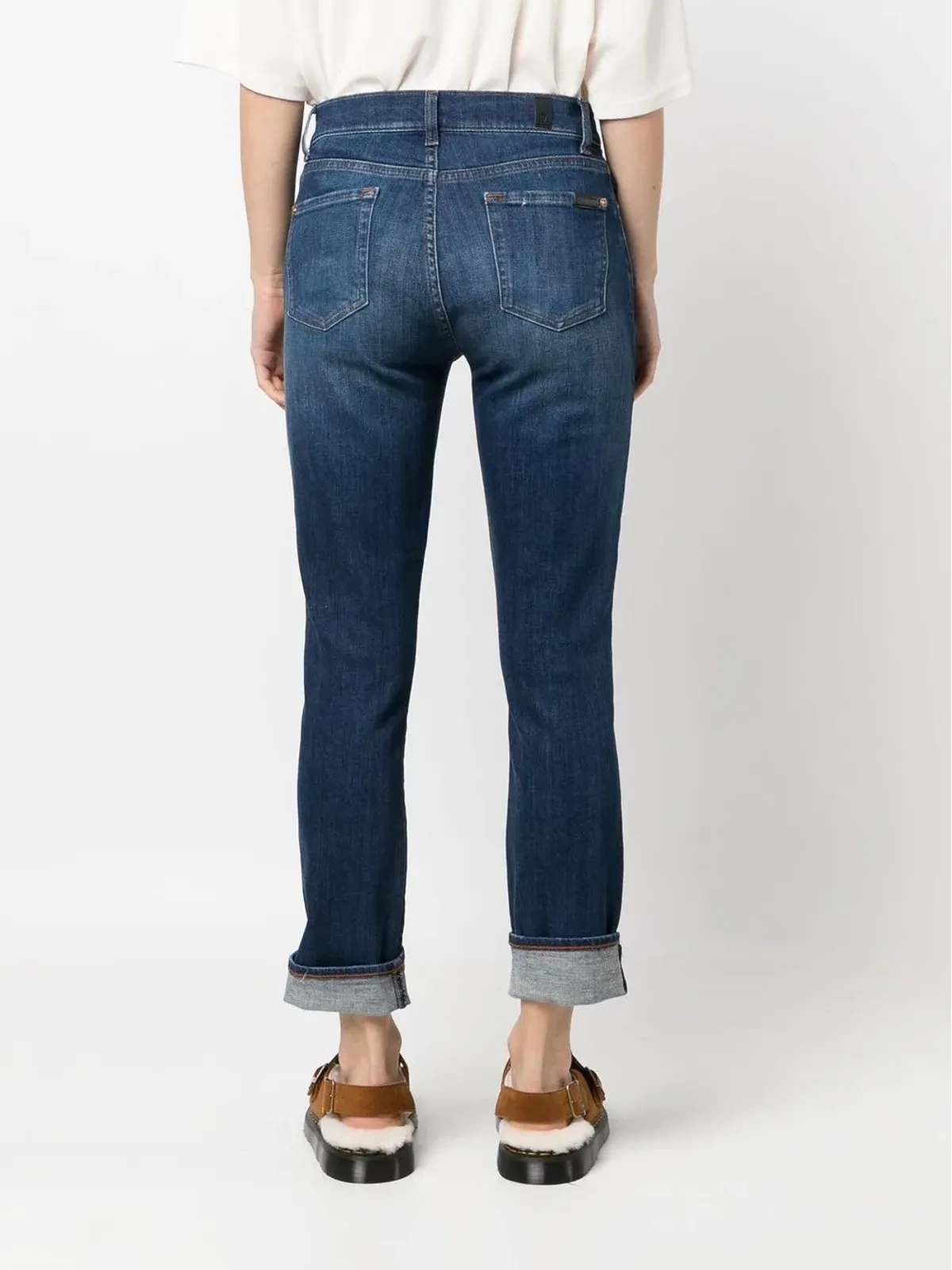 7 For All Mankind ミッドライズ クロップドジーンズ - 画像4