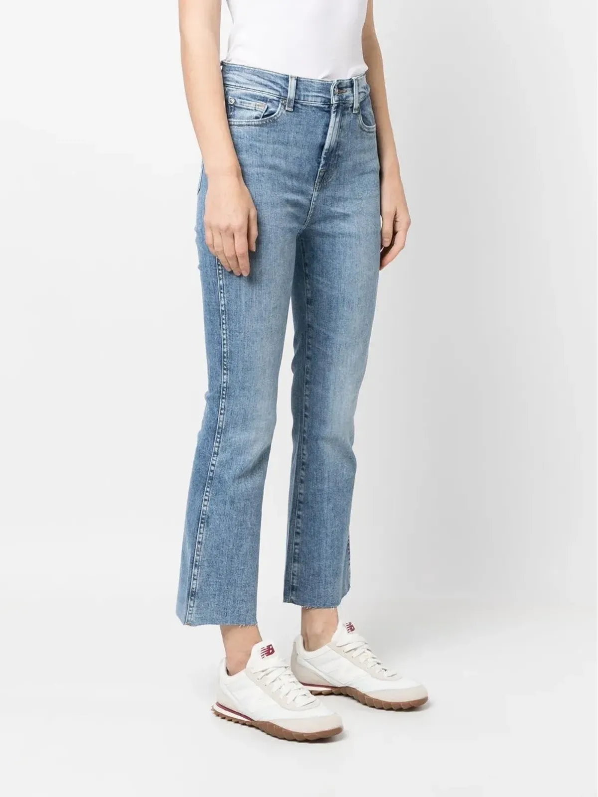 7 For All Mankind フレアクロップドジーンズ - 画像3