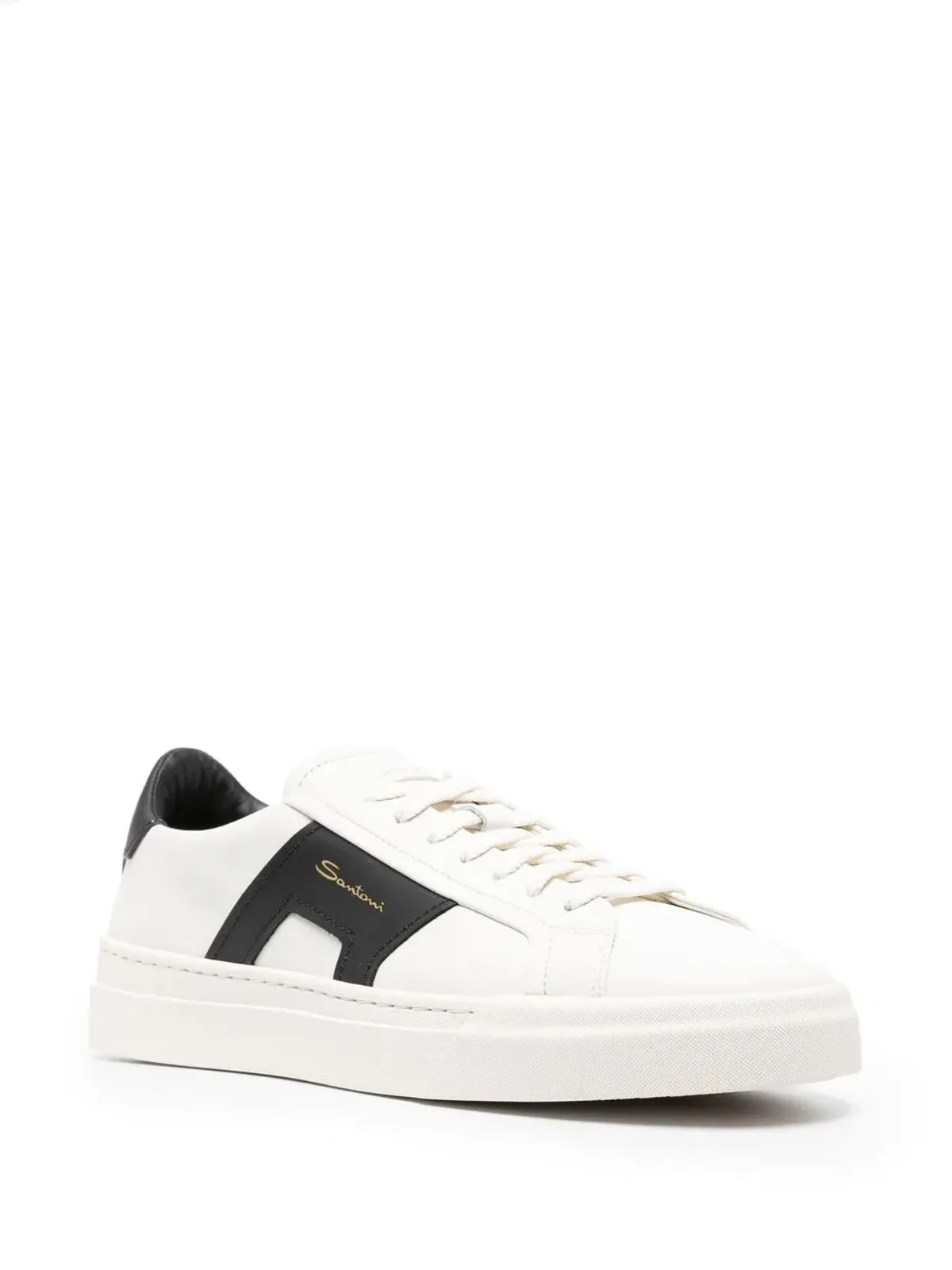 Santoni レザー ローカットスニーカー ホワイト - 画像2