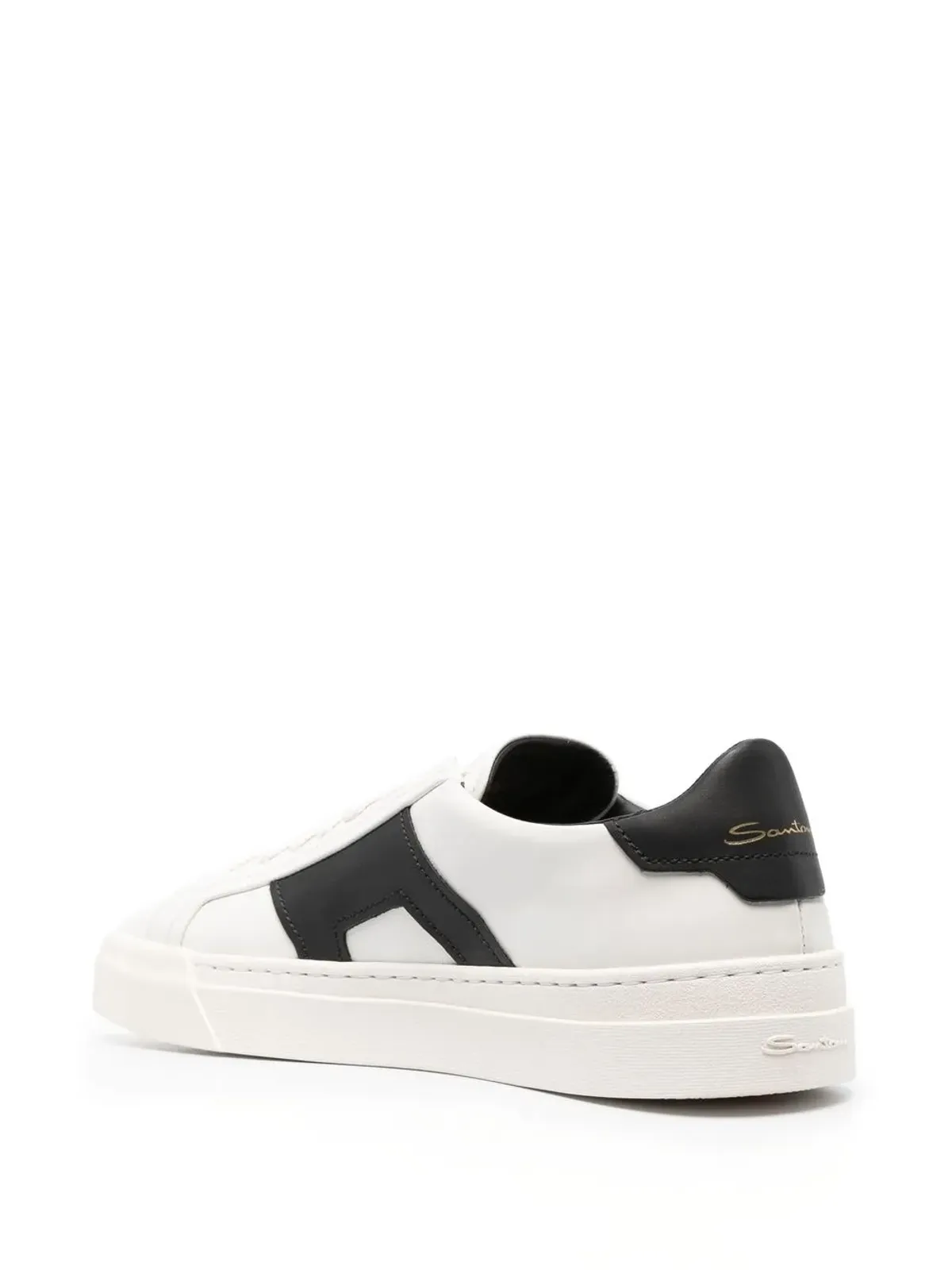 Santoni レザー ローカットスニーカー ホワイト - 画像3