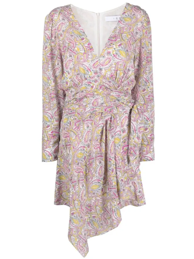 IRO IRO グラフィックプリント ラップ ミニドレスの商品画像