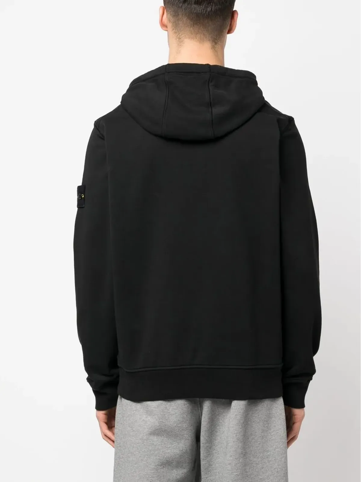 Stone Island Compassパッチ付きドローストリングフーディー - 画像4