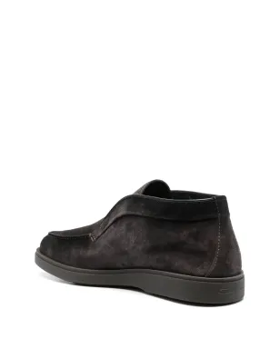 Santoni スリップオン スエード デザートブーツ ブラウン - サムネイル3