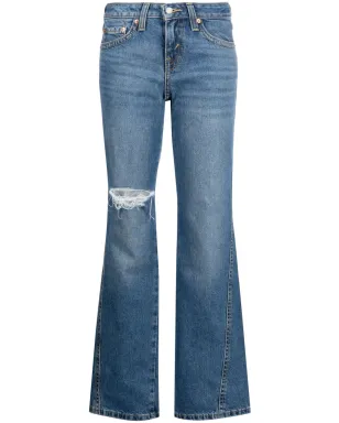 Levi's ディストレストエフェクト ボーイフレンドジーンズ - ブルー - サムネイル1