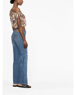 Levi's ディストレストエフェクト ボーイフレンドジーンズ - ブルー - サムネイル3