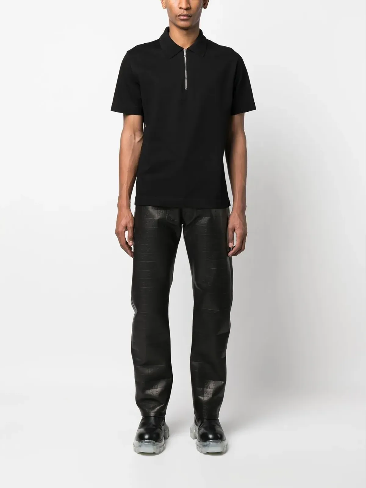 Givenchy ハーフジップコットンポロトップ - 画像2