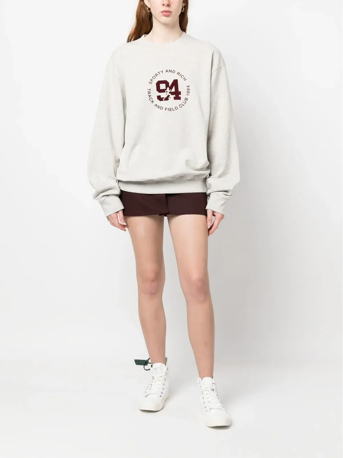 Sporty & Rich ロゴプリント クルーネック スウェットシャツ - 画像3