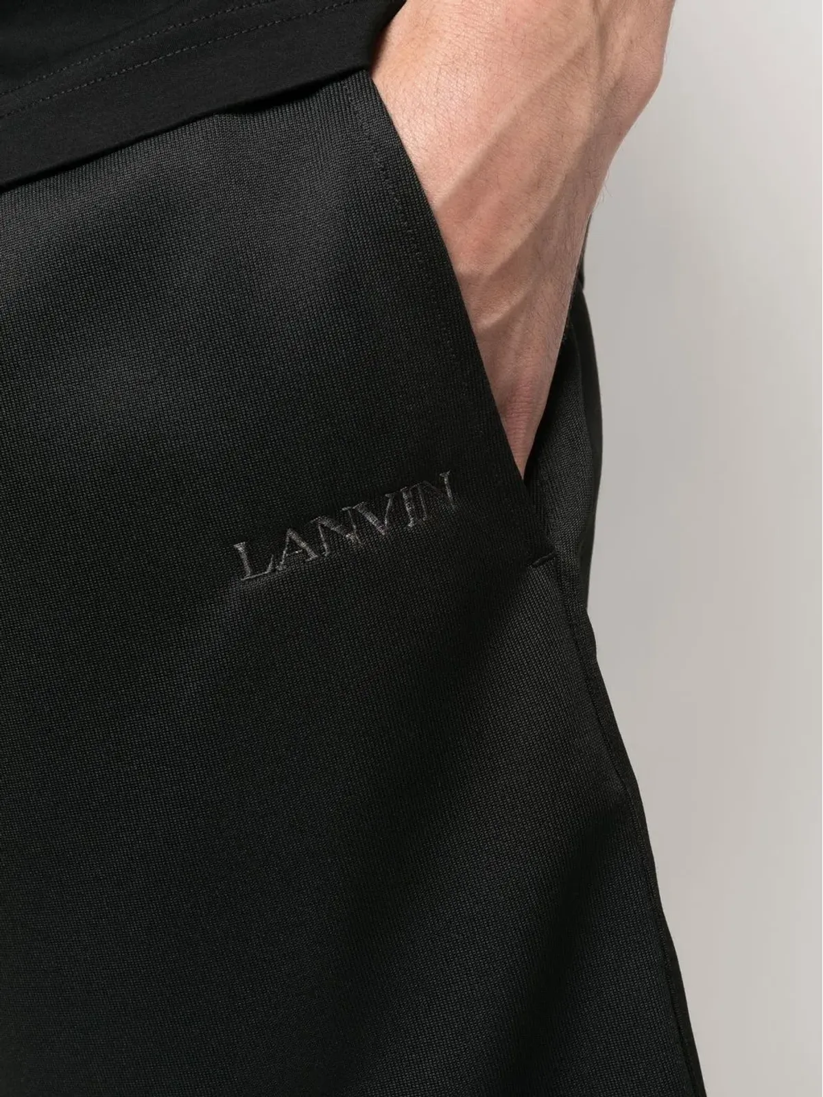 Lanvin ロゴ刺繍 トラックショーツ - ブラック - 画像5