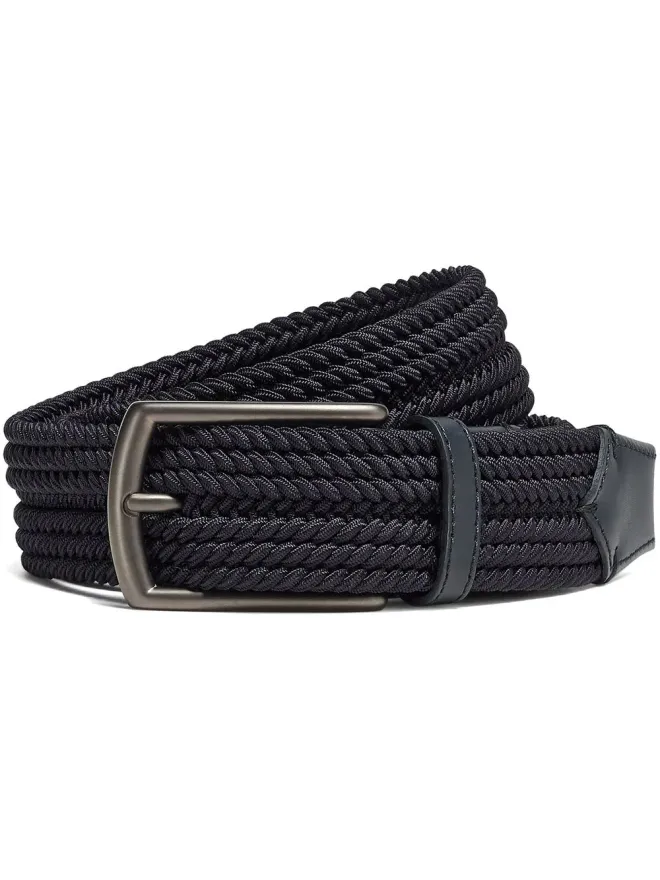 ZEGNA Zegna 編み込みキャンバスベルト ブルーの商品画像