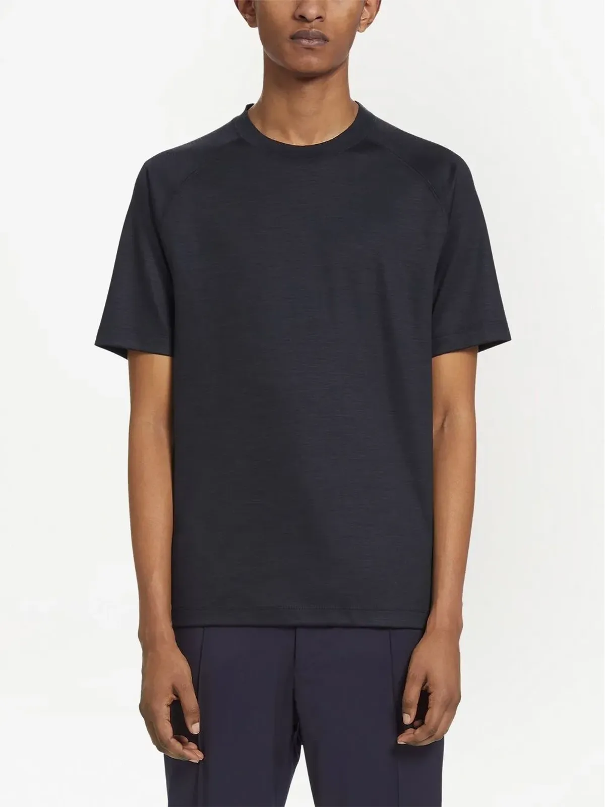 Zegna ハイパフォーマンス ウール Tシャツ - ブルー - 画像2