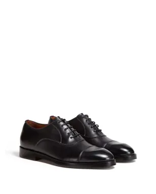 Zegna トリノ レザー オックスフォードシューズ - ブラック - サムネイル2