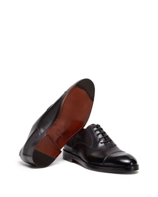 Zegna トリノ レザー オックスフォードシューズ - ブラック - サムネイル3