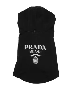 Prada ロゴニット ペットコート - ブラック - サムネイル2