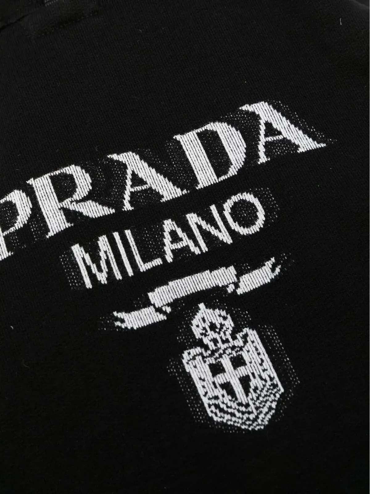 Prada ロゴニット ペットコート - ブラック - 画像3