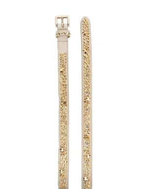 Prada クリスタル装飾レザーバックルベルト - ゴールド - サムネイル2