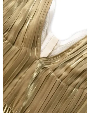 Prada テクニカル ヴォイル プリーツ ミディ ドレス - サムネイル5
