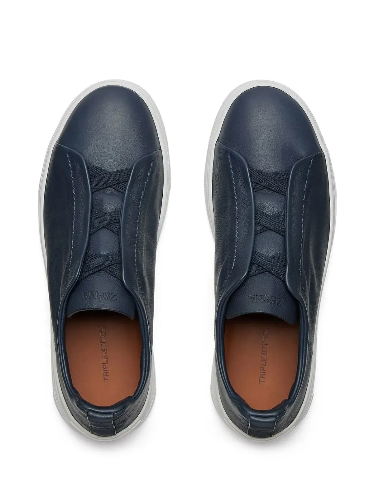 Zegna トリプルステッチ セカンドスキン スニーカー - 画像4