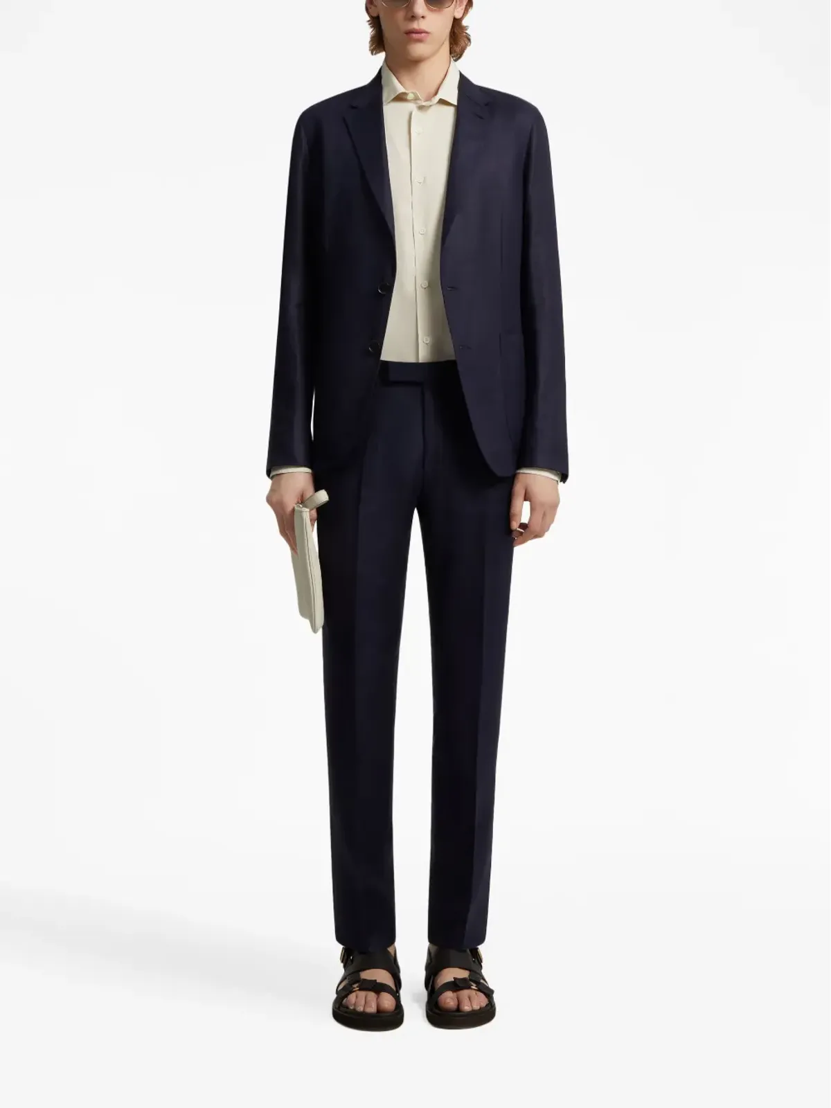 Zegna リネン100% シングルブレストジャケット - 画像2