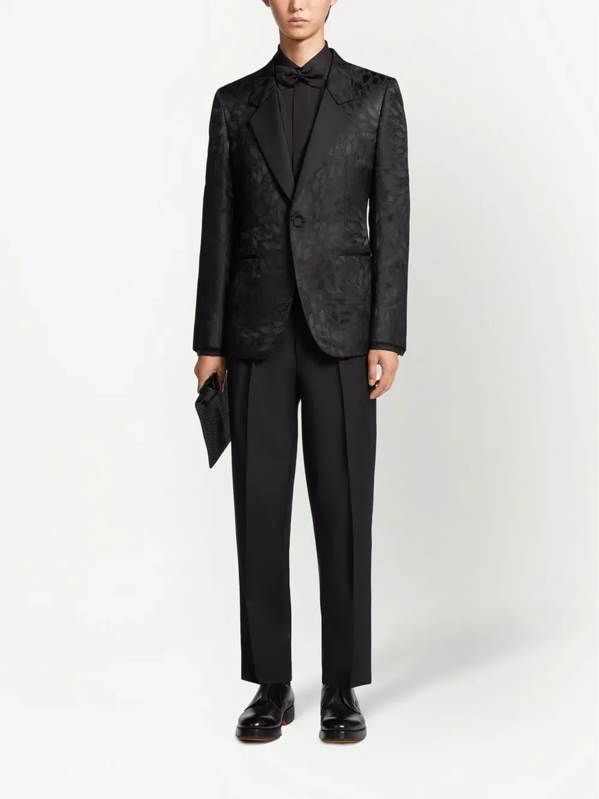 Zegna ジャカード絹ウールブレザー - 画像2