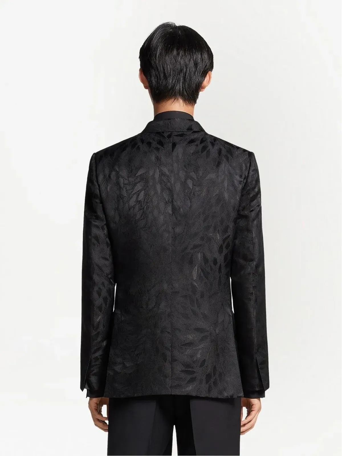 Zegna ジャカード絹ウールブレザー - 画像4