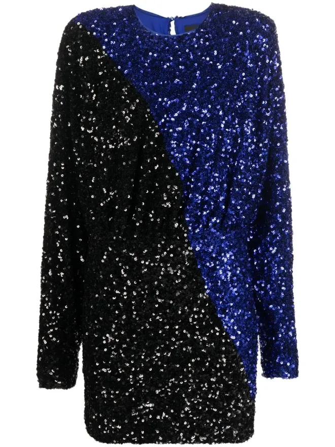 ROTATE BIRGER CHRISTENSEN ROTATE BIRGER CHRISTENSEN ツートーンスパンコール ミニドレスの商品画像