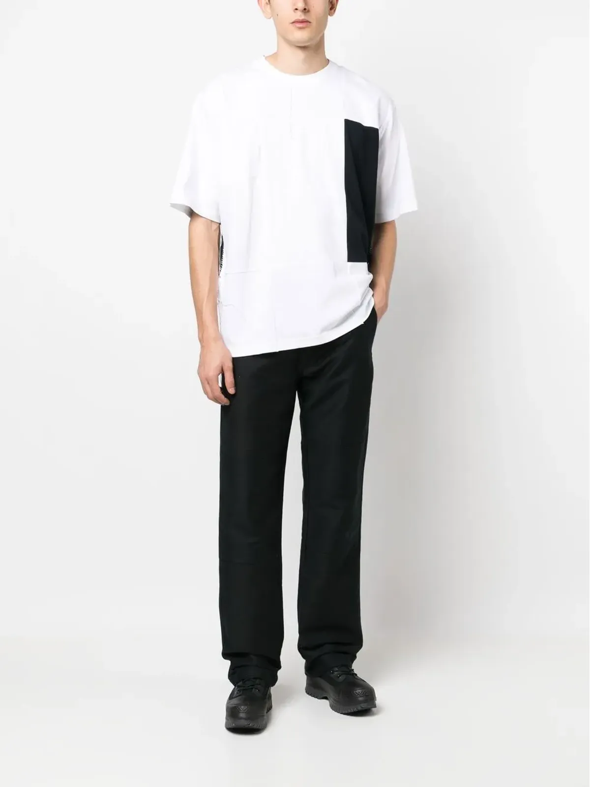 Children Of The Discordance グラフィックプリントパッチワークTシャツ - 画像2