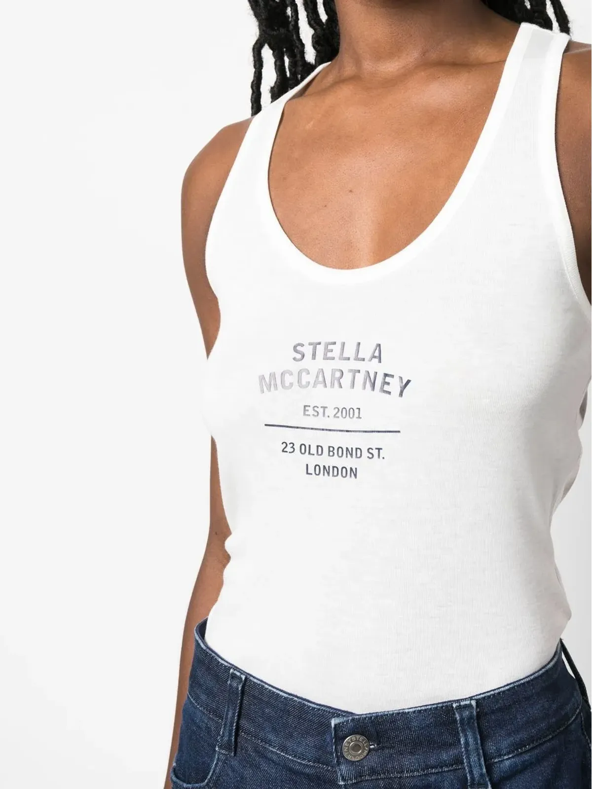 Stella McCartney ロゴプリント レーサーバックトップ - 画像5