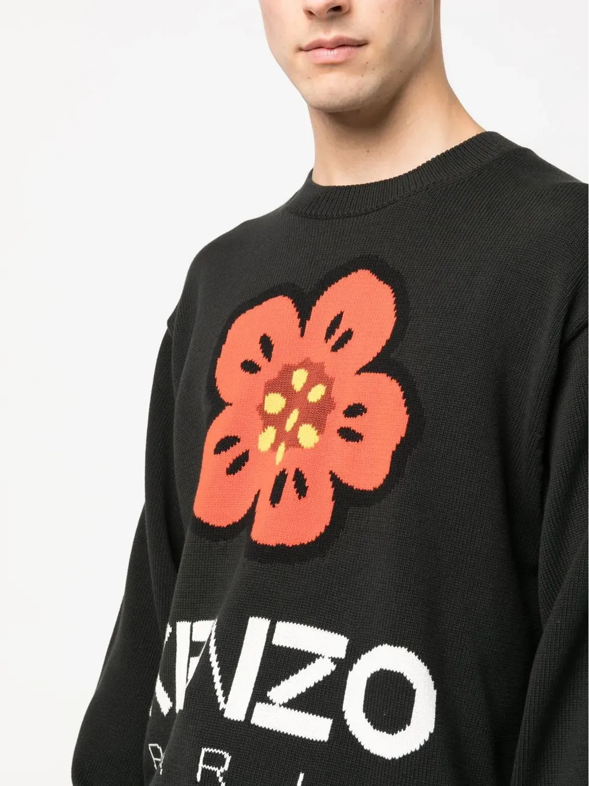 Kenzo ボケ フラワー インターシャニット ジャンパー - 画像5