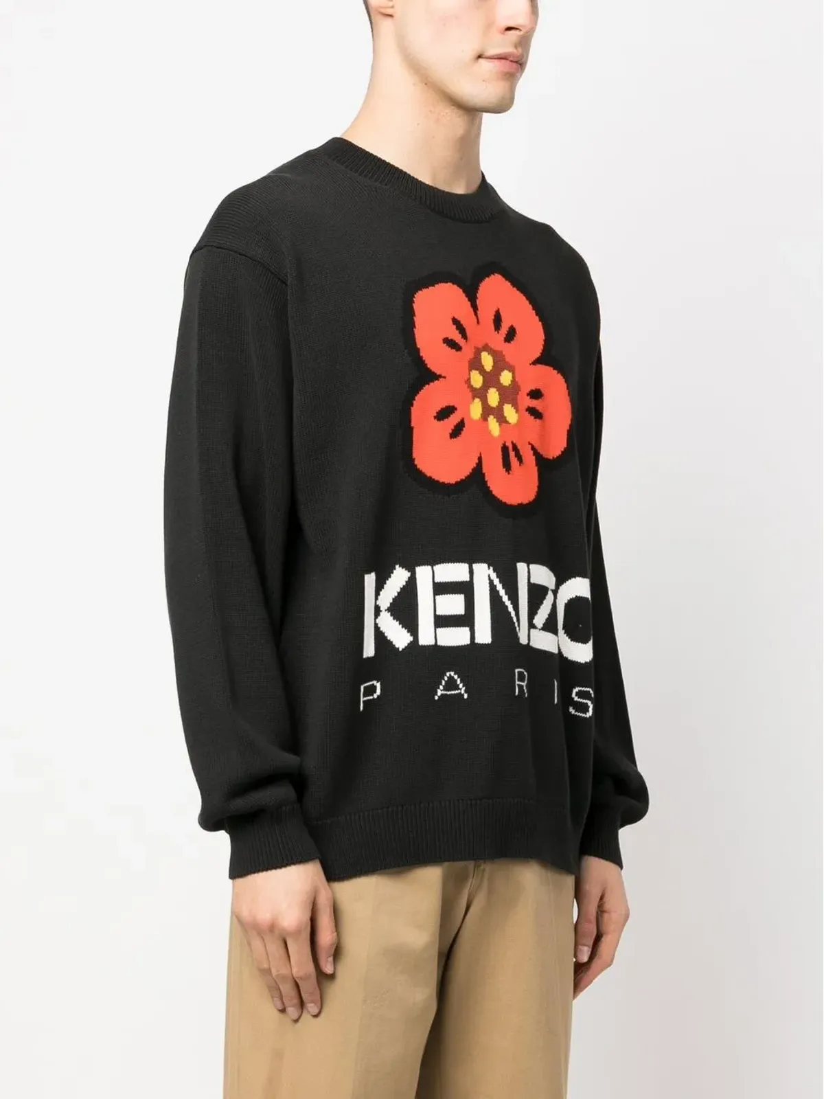 Kenzo ボケ フラワー インターシャニット ジャンパー - 画像3