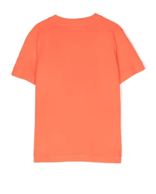 Stone Island Junior ロゴパッチ丸首Tシャツ - オレンジ - サムネイル2