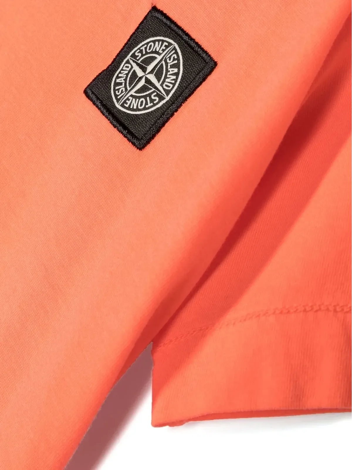 Stone Island Junior ロゴパッチ丸首Tシャツ - オレンジ - 画像3