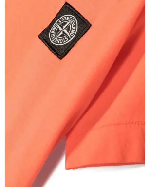 Stone Island Junior ロゴパッチ丸首Tシャツ - オレンジ - サムネイル3