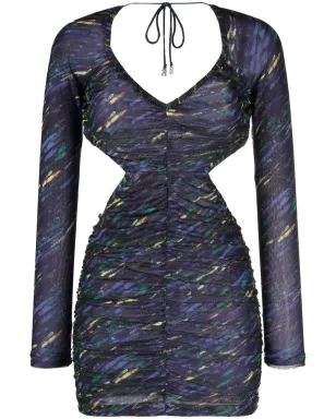 ROTATE BIRGER CHRISTENSEN ギャザー入りカットアウトミニドレス - サムネイル1