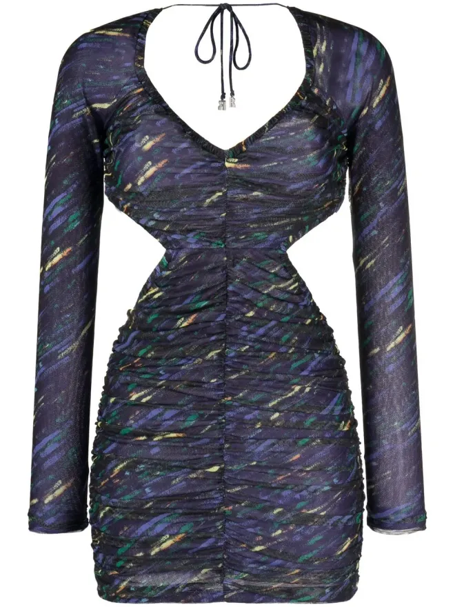ROTATE BIRGER CHRISTENSEN ROTATE BIRGER CHRISTENSEN ギャザー入りカットアウトミニドレスの商品画像
