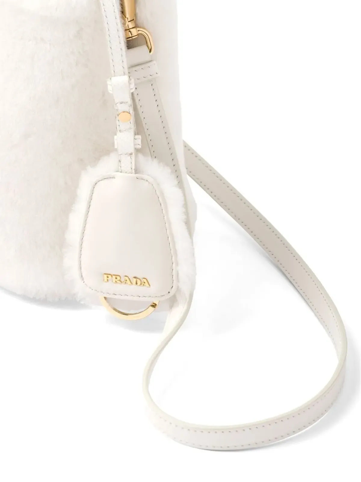 Prada ミニ Panier シアリング トートバッグ - 画像4