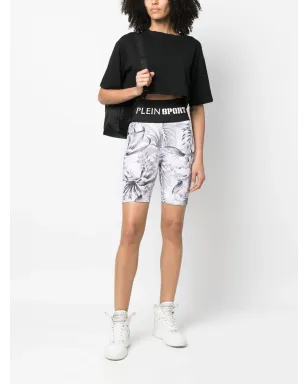 Plein Sport ロゴ入りウエストバンド フローラルプリントショーツ - White - サムネイル2