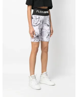 Plein Sport ロゴ入りウエストバンド フローラルプリントショーツ - White - サムネイル3