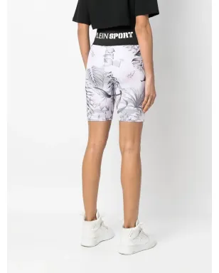 Plein Sport ロゴ入りウエストバンド フローラルプリントショーツ - White - サムネイル4