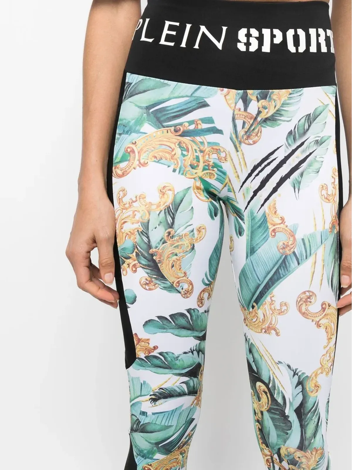Plein Sport ロゴウエストバンド グラフィックプリント レギンス - 画像5
