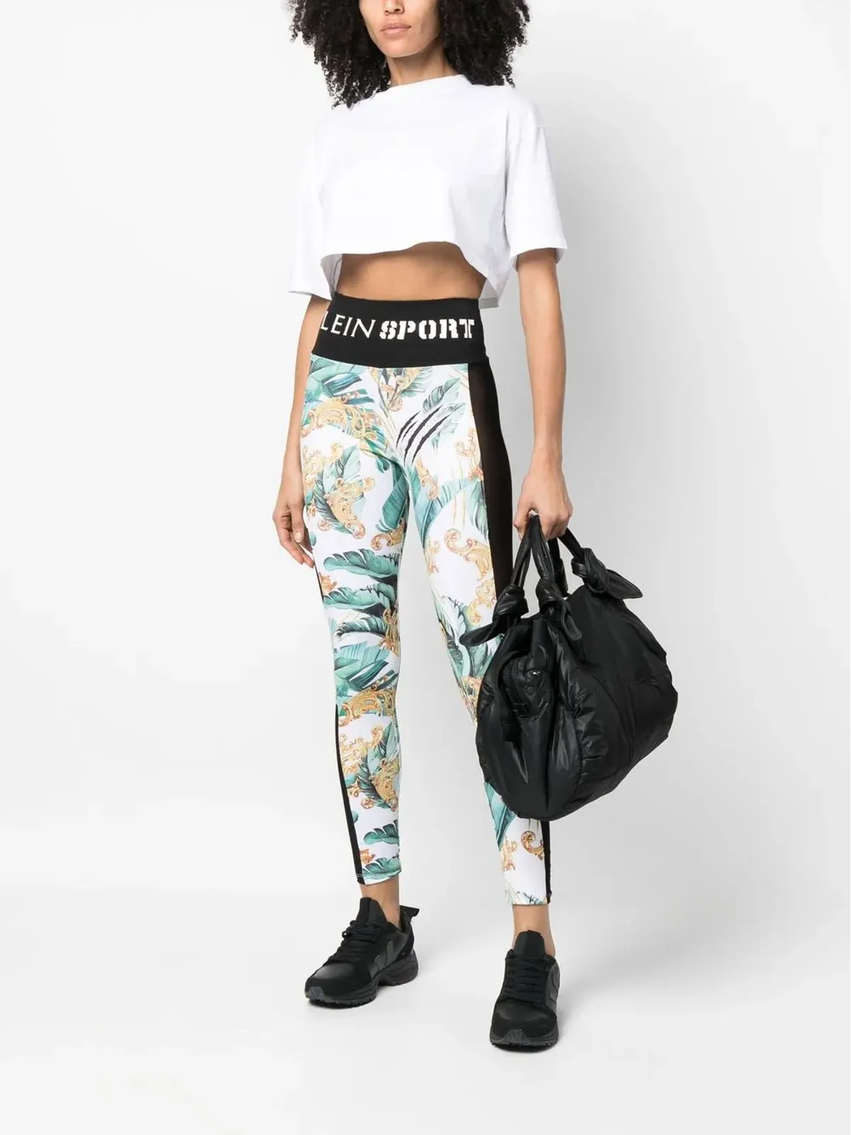 Plein Sport ロゴウエストバンド グラフィックプリント レギンス - 画像2