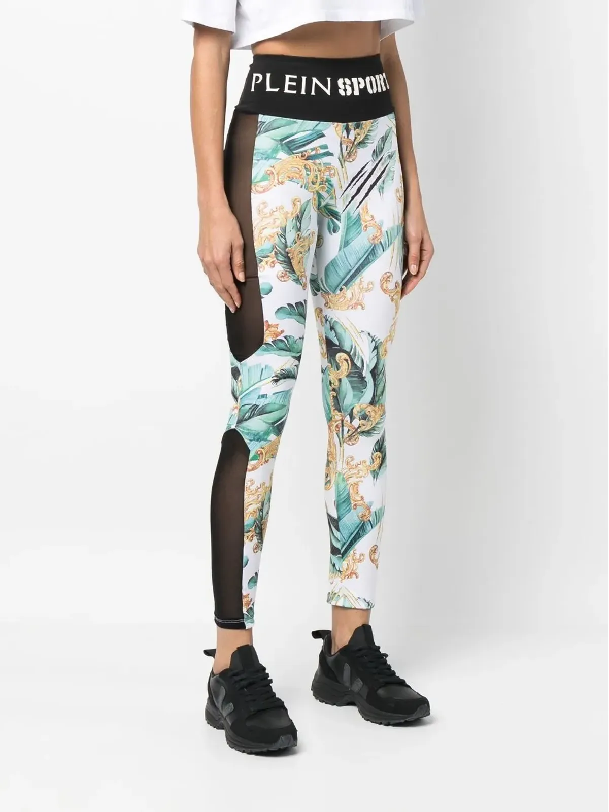 Plein Sport ロゴウエストバンド グラフィックプリント レギンス - 画像3