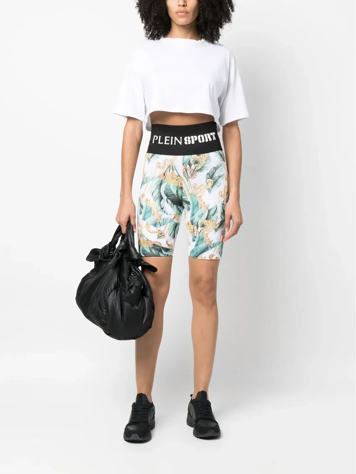 Plein Sport ロゴ入りウエストバンド サイクリングショーツ - 画像2