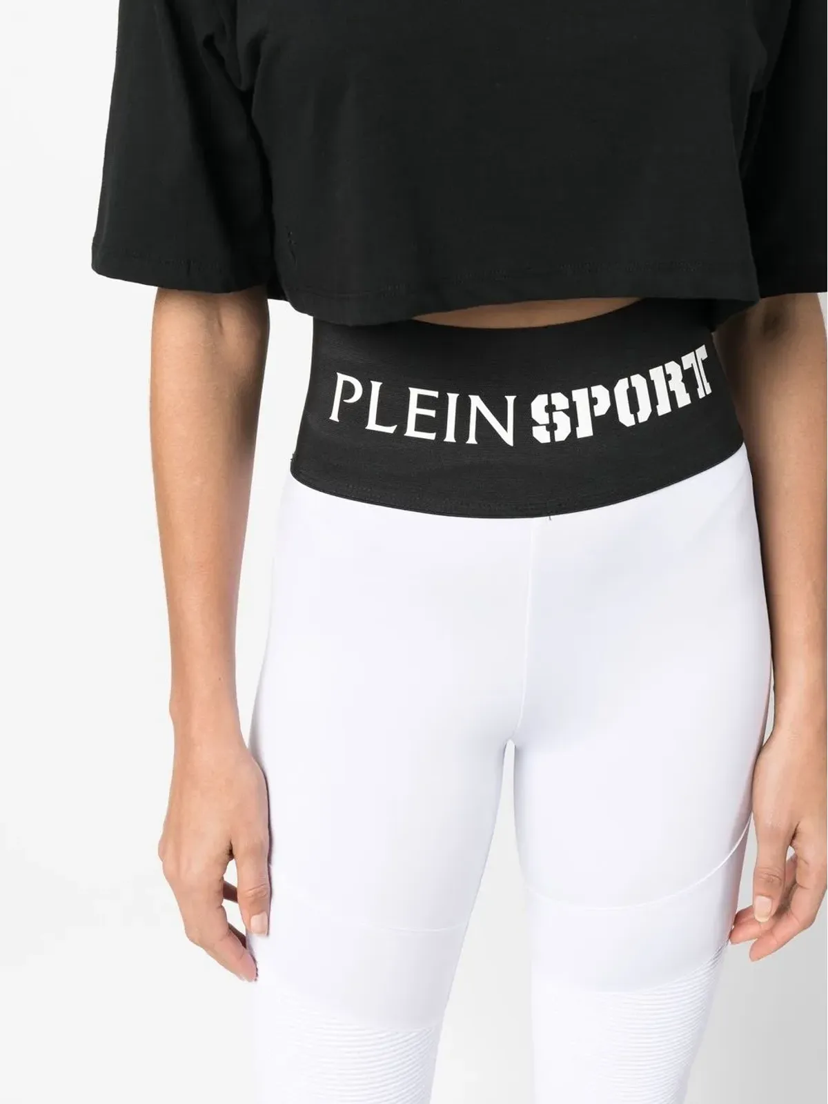Plein Sport ロゴ入りウエストバンド ハイウェスト レギンス - 画像5