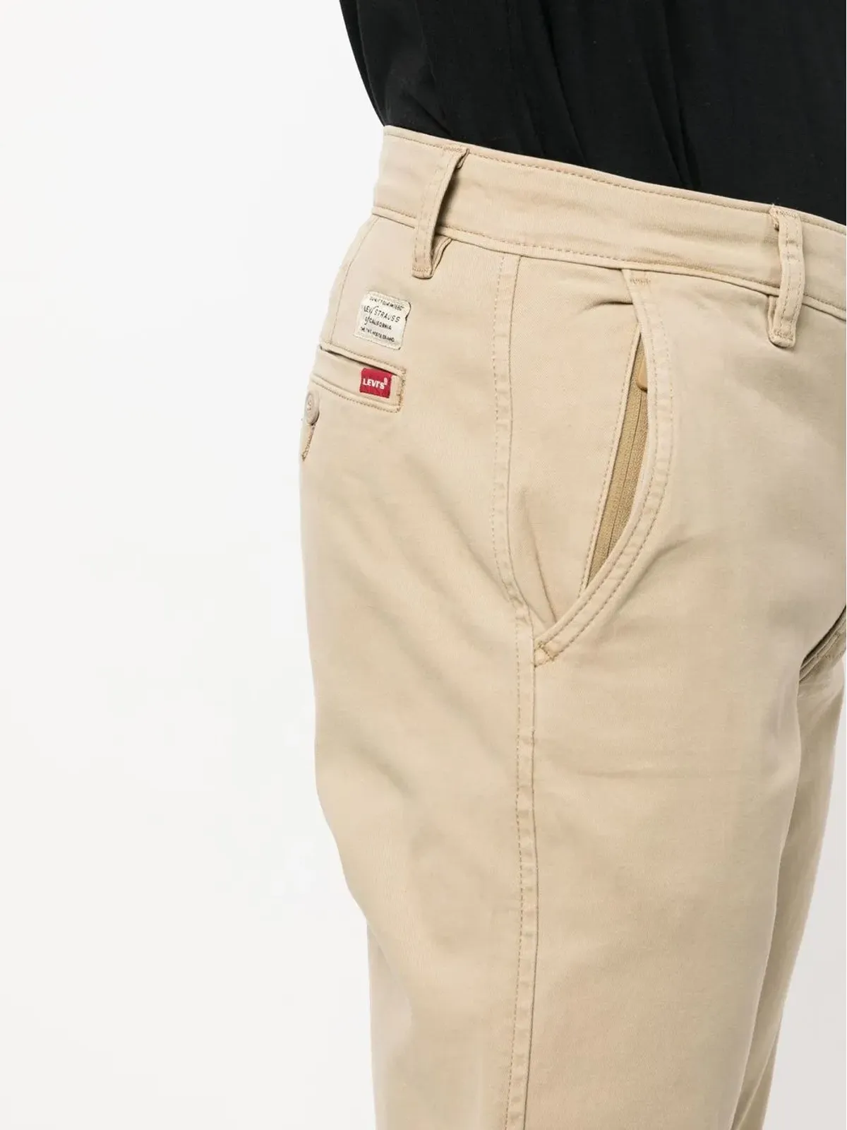 Levi's スリムフィット コットン チノパンツ ブラウン - 画像5