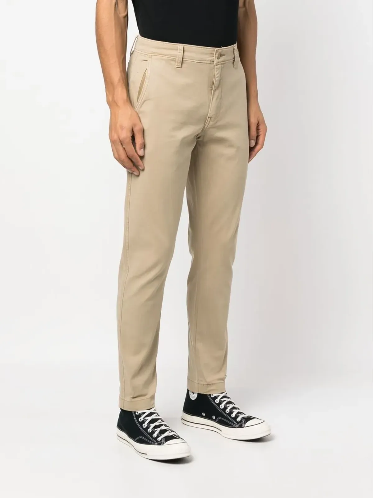Levi's スリムフィット コットン チノパンツ ブラウン - 画像3